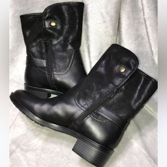 NATURALIZER N5 COMFORT WOMENS BOOTS WITH BUCKLE DETAIL IN BLACK SIZE 7 - Picture 1 of 8